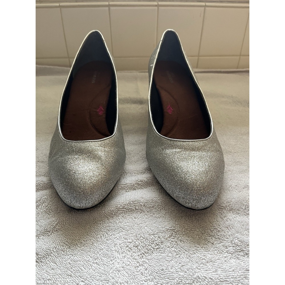 Ros Hommerson Sparkly Heels Size 11 Silver - Picture 10 of 13